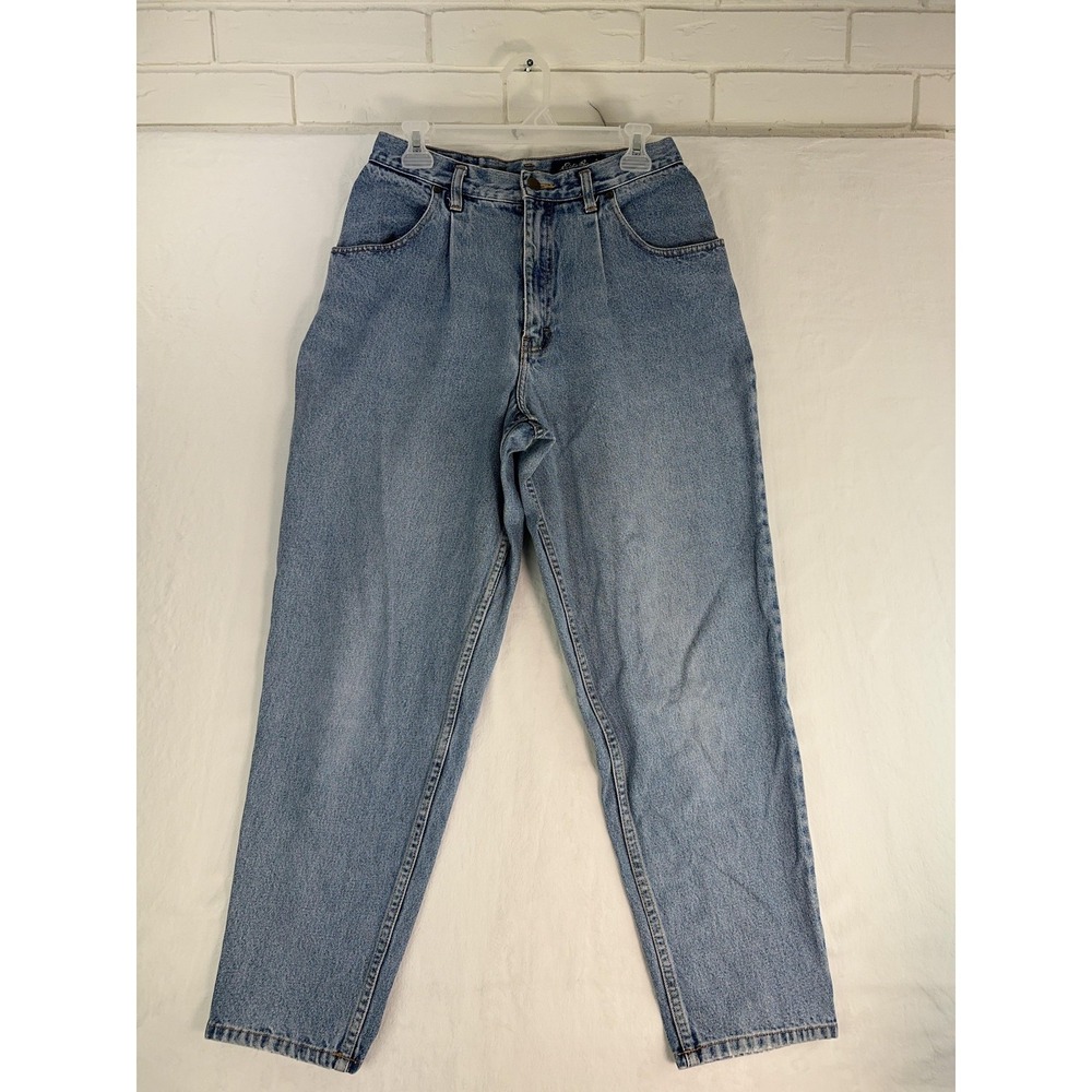 Vintage‎ Eddie Bauer Jeans Womens Large Blue High Rise Tapered Pleated 90s